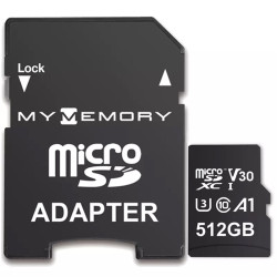 MyMemory 512GB V30 PRO microSD Card (SDXC) 4K A1 UHS-1 U3 + Adapter - 100MB/s