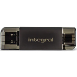 Integral USB 3.0 + USB-C OTG SD and Micro SD A2 Card Reader - 180MB/s