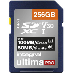 Integral 256GB UltimaPRO V30 Premium SD Card (SDXC) UHS-I U3 - 100MB/