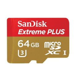 SanDisk 64GB Extreme Plus microSD Card (SDXC) U3 UHD 4K A2 V30- 200MB/s