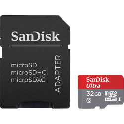 SanDisk 32GB Ultra microSD (SDHC) Card  + SD Adapter (Tablet Version) - 120MB/s