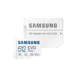 Samsung 512GB Evo Plus microSD Card (SDXC) + SD Adapter - 130MB/s